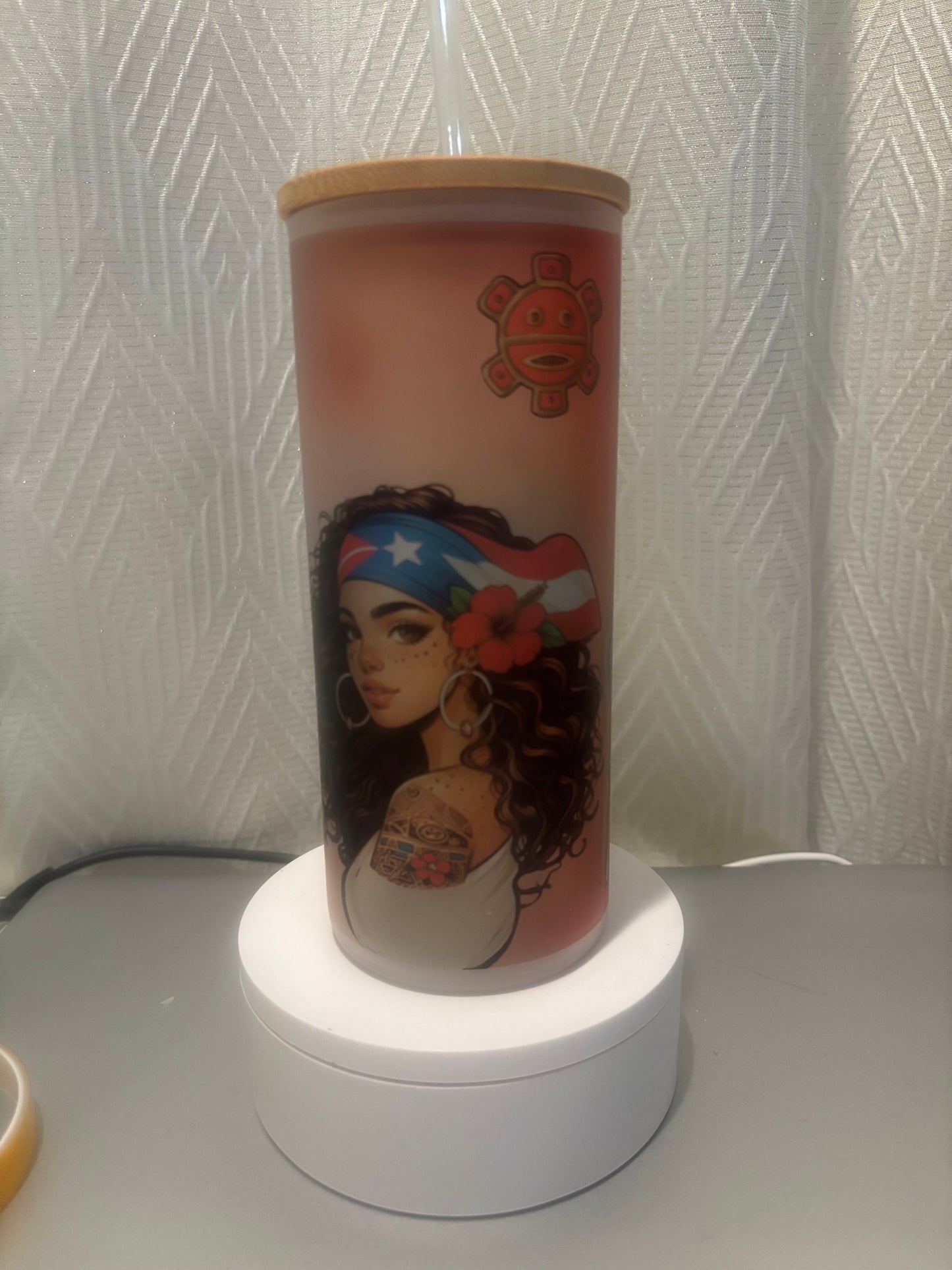 ✨ Custom Glass Tumblers – Boricua Spirit Edition ✨